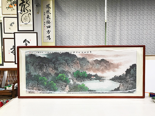 （已结缘）聚祥纳瑞 福泽绵长 精品聚宝盆 国画山水画