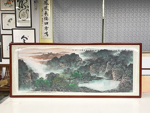 （已结缘）山高水长 精品聚宝盆 国画山水画