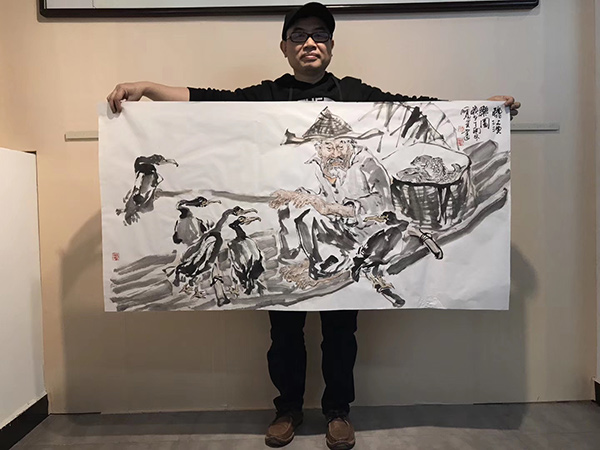 唐雁翼 四尺整张 精品人物画